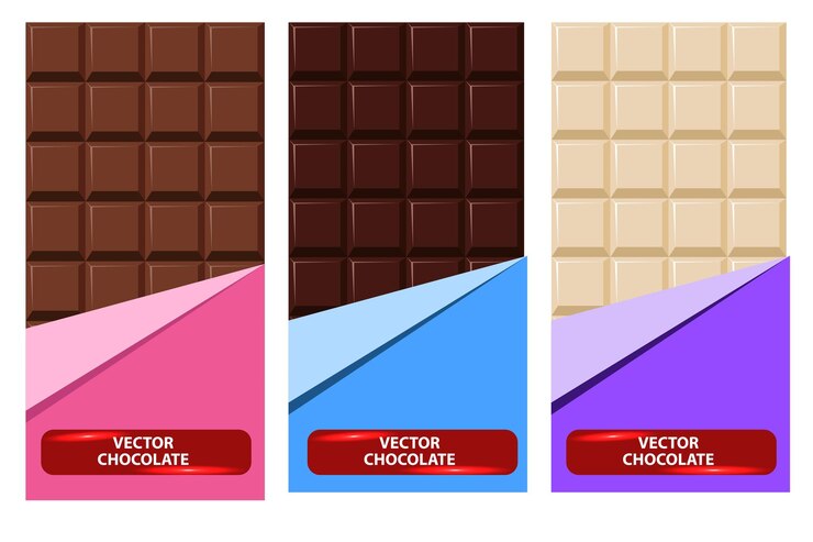 Vetor barra de chocolate de vetor derretida
