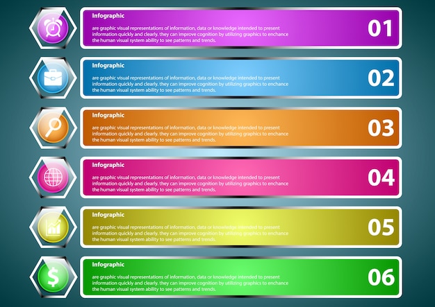 Barra de infografia transparente