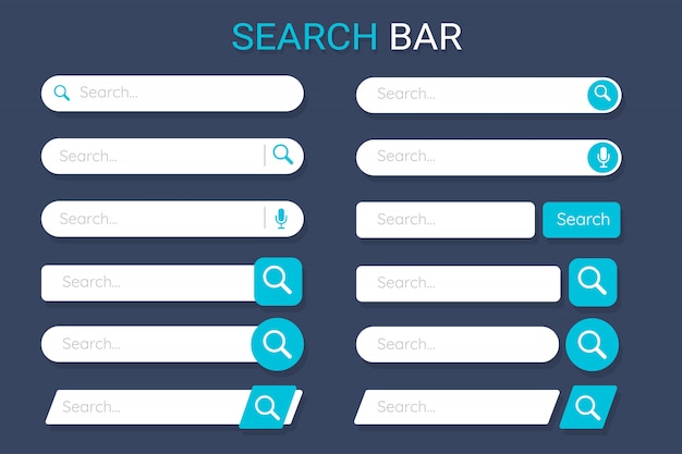Barra de pesquisa para decoração de sites e design de aplicativos.