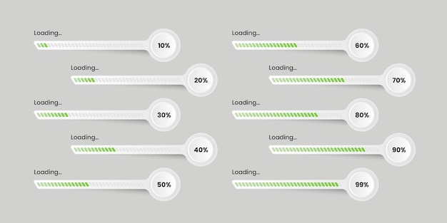 Vetor barra de progresso simples ou temporizador de carregamento para web e ui móvel