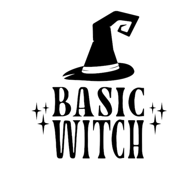 Basica bruxa Halloween citação clip art temporada de bruxas