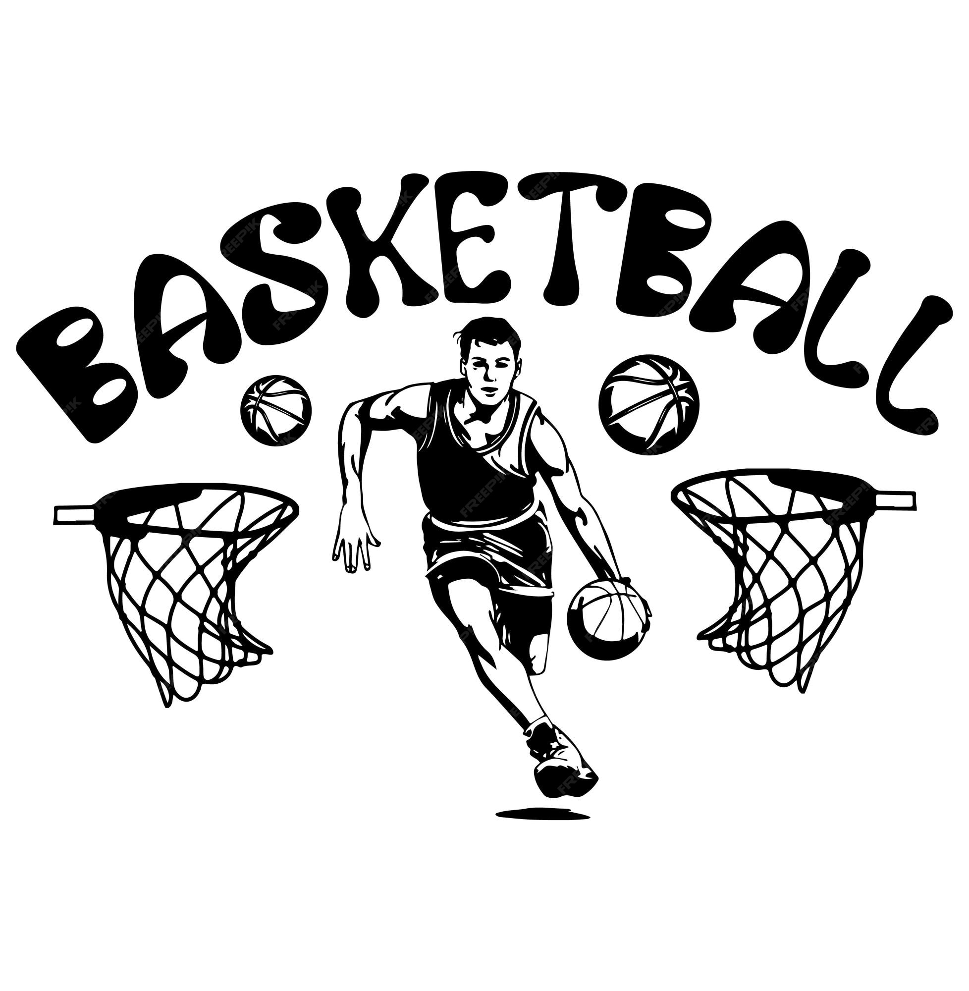 Desenho de homem jogando basquete esporte [download] - Designi