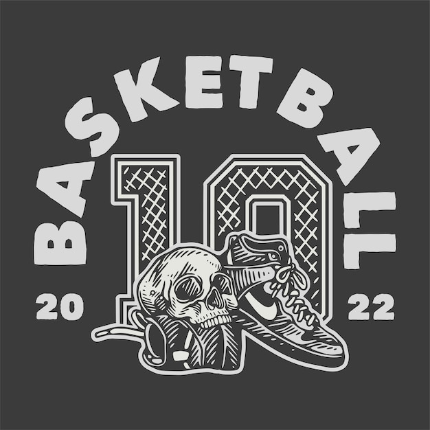 Vetor basquete de tipografia de slogan vintage para design de camiseta