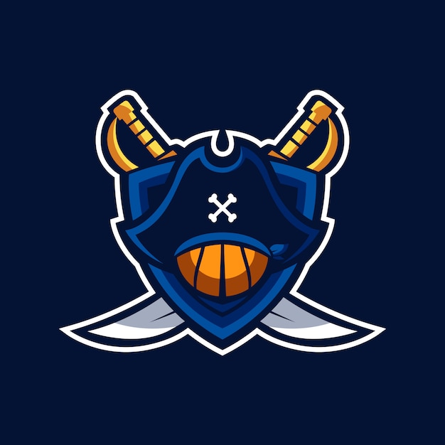 Basquete piratas logo sports