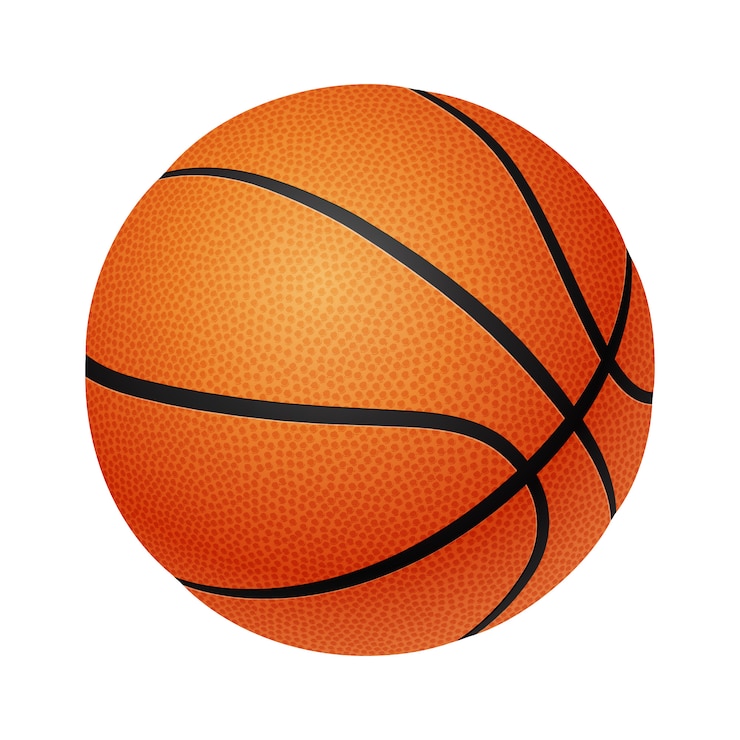 Vetor basquetebol isolado em fundo branco