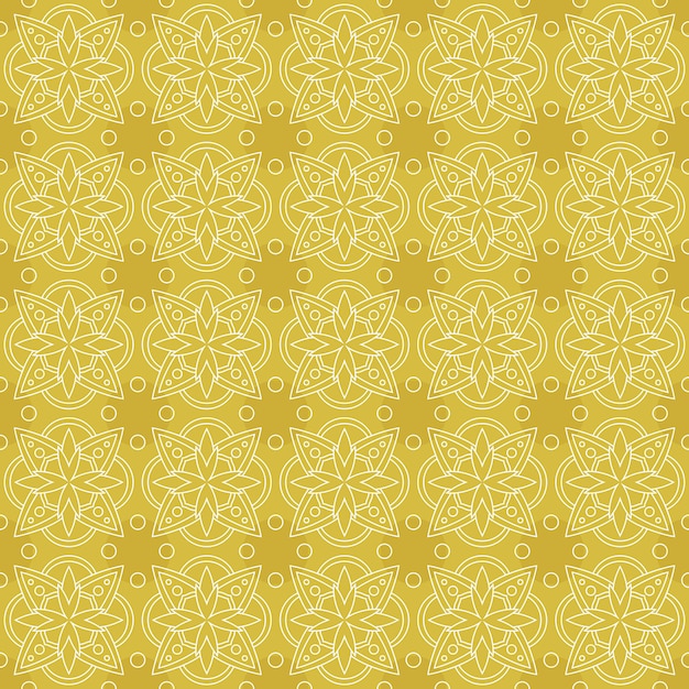 Batik clássico sem costura de fundo. papel de parede de mandala de folha luxuosa motivo floral tradicional elegante