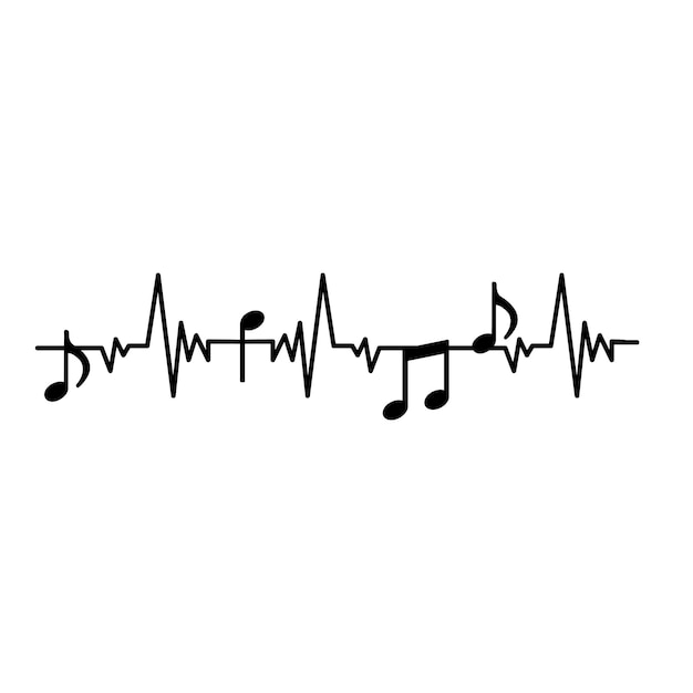 Batimentos cardiacos com notas musicais
