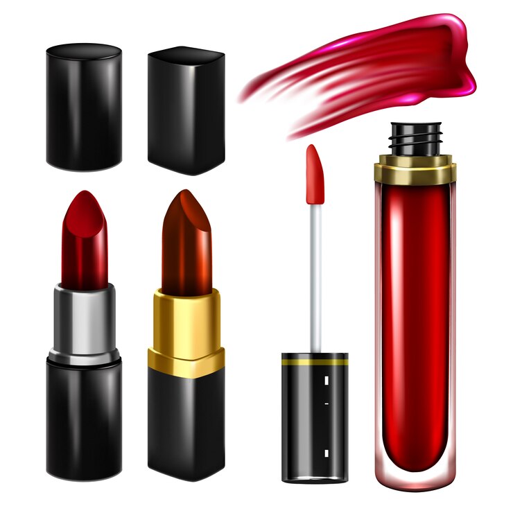 Vetor batons e brilho labial