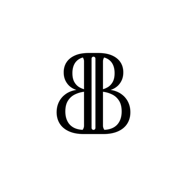 Bb design de logotipo de letras iniciais moderno