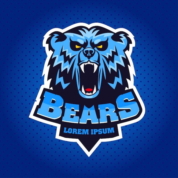 Bear head logo mascot emblem