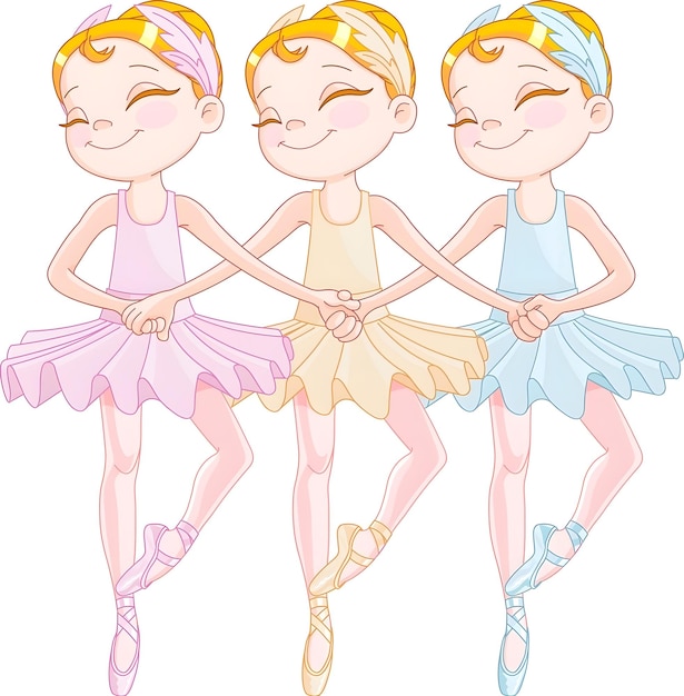 Vetor beautiful cute princess ballet