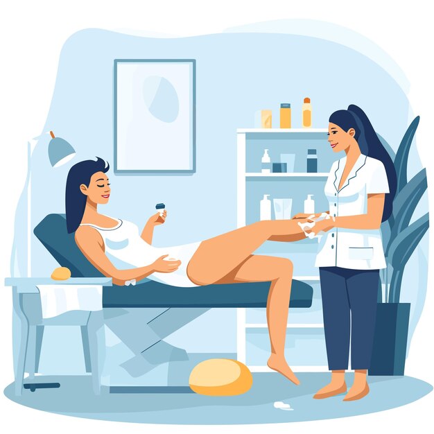 Vetor beauty_salon_flat_color_vector_illustration