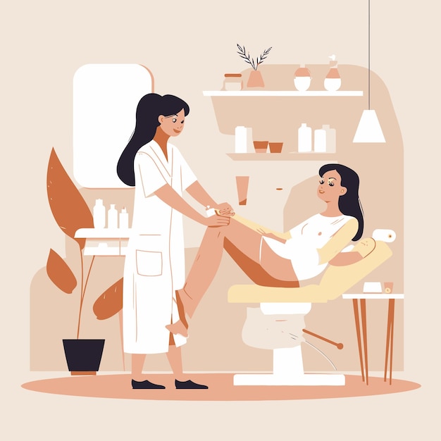 Vetor beauty_salon_flat_color_vector_illustration