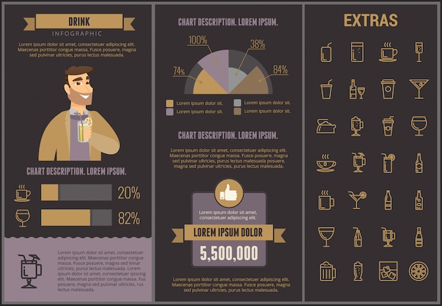 Beba modelo infográfico, elementos e ícones