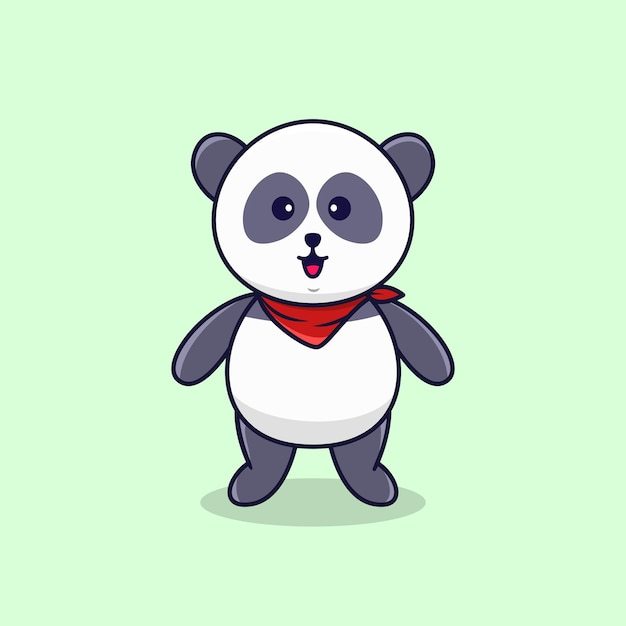 fofa kawaii bebê panda sentado levantando mão desenho animado personagem  vetor ícone ilustração. crianças ilustração animal natureza conceito. plano  desenho animado estilo 22518779 Vetor no Vecteezy