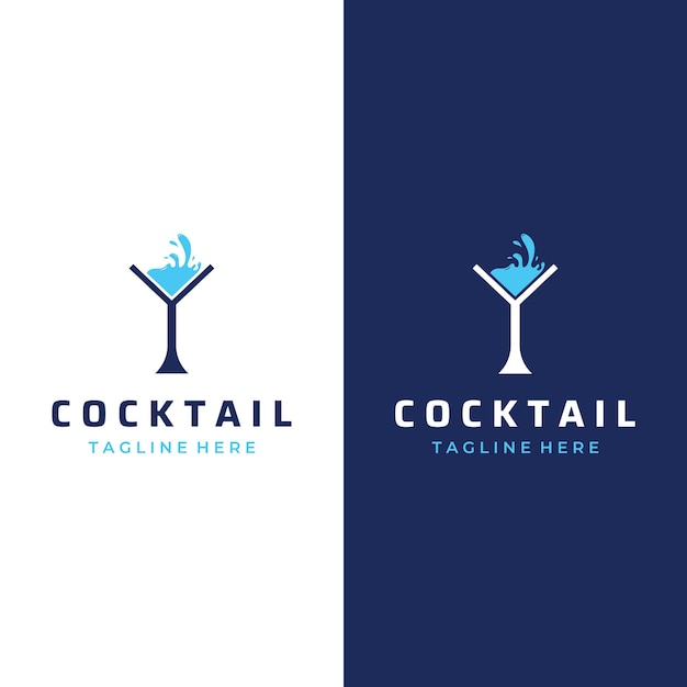 Vetor bebidas de boate com logotipo de coquetel de álcoollogos para bares de boates e muito maisno estilo do conceito de ilustração vetorial