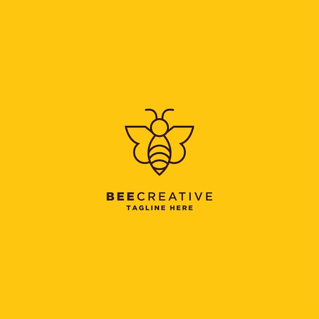 Bee Design Logo Template Vector eps 10 modelo vetor de ícone