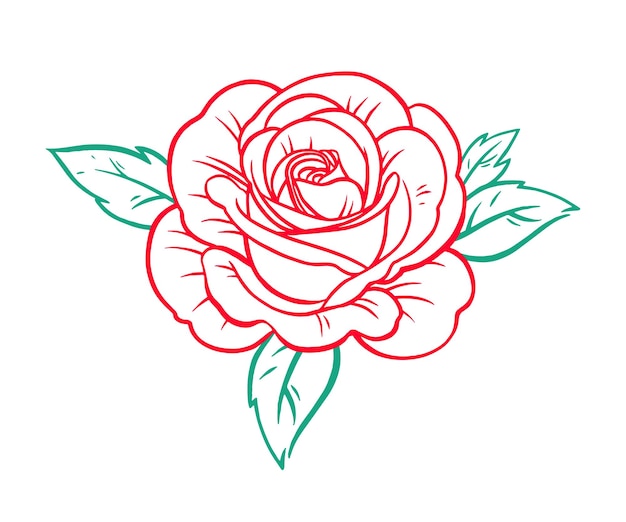 Bela flor rosa ilustração vetorial