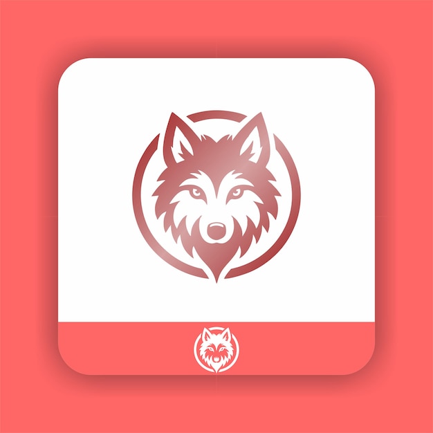 Vetor bela logotipo de cabeça de lobo inspiração para negócios