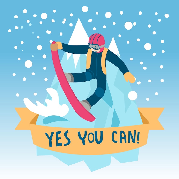 Vetor belas atividades de inverno de ilustração vetorial perfeito para o logotipo da venda de natal do clube de esqui e etc