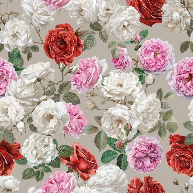 Belas e bonitas flores de primavera padrão para papel de parede de tecido e mais
