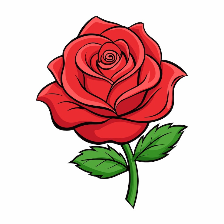 Vetor belas ilustrações vetoriais de flores de rosa feliz dia dos namorados