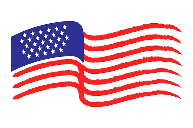 Belo design de bandeira americana para 4 de julho