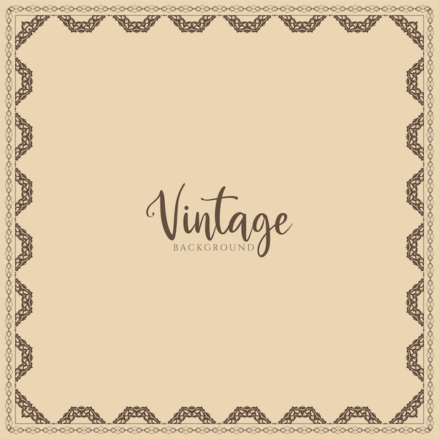 Belo design de fundo étnico de moldura vintage