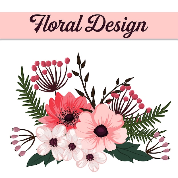 Vetor belo design floral