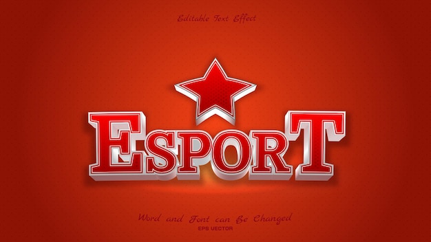 Belo efeito de texto esport