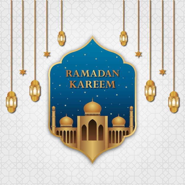 Vetor belo modelo de design de ramadan kareem