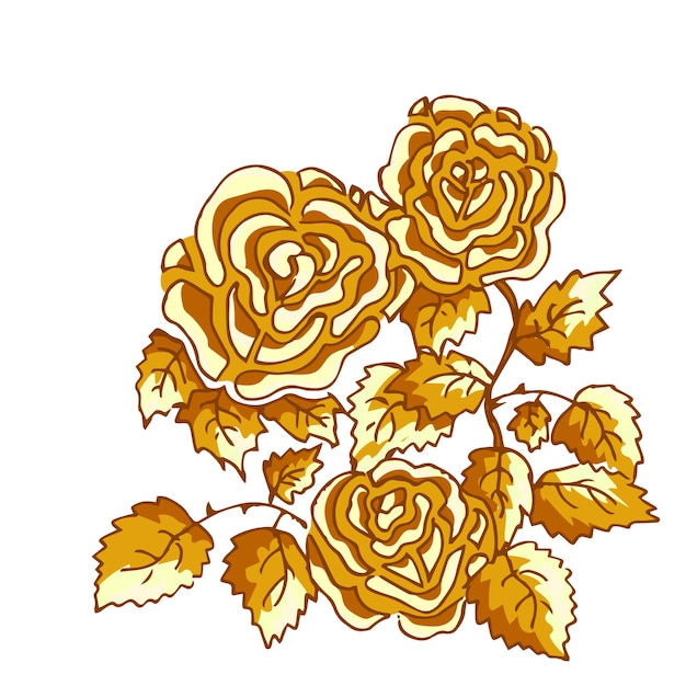 Belo padrão de verão de flores decoração de rosas em um fundo branco