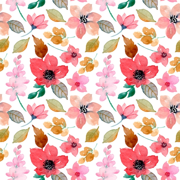 belo padrão sem emenda floral em aquarela
