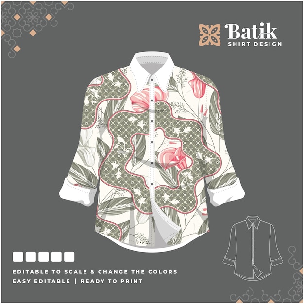 belo projeto de modelo de camisa batik 90