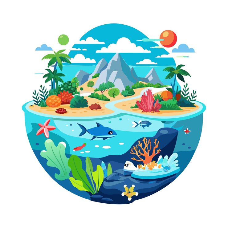 Vetor belos conceitos de ilustração vetorial de paisagens inspirados em lugares populares da terra