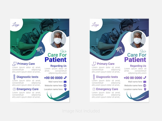 belos modelos de design de panfletos médicos
