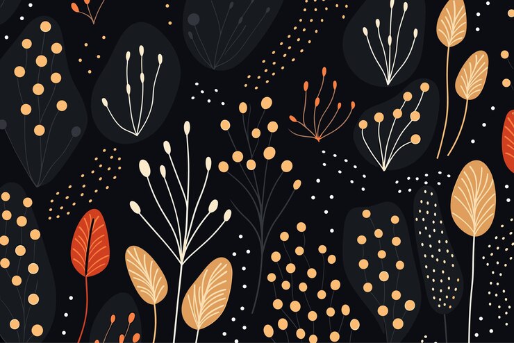 Vetor belos padrões abstratos de fundo floral