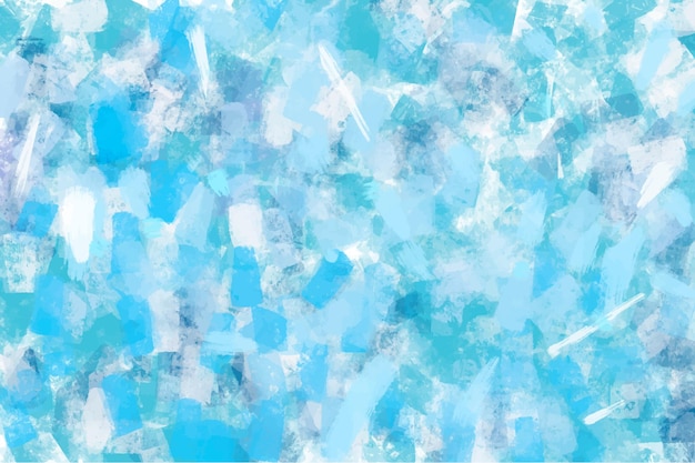 Belos traços de tinta acrílica de fundo gelado em delicadas cores azuis