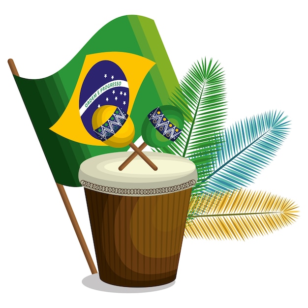 Vetor bem-vindo ao brasil que representa o design de ilustração vetorial de ícones