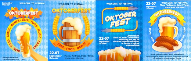 Bem-vindo ao conjunto de banner da Oktoberfest