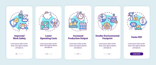 Benefícios da tela do aplicativo móvel de integração de automação