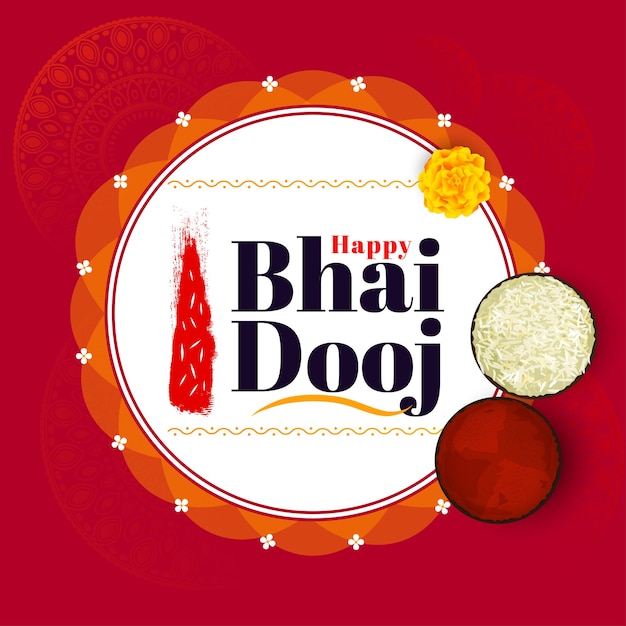 Bhai dooj, bhaubeej, bhai tika, festival indiano bhai phonta de happy bhai dooj durante o diwali