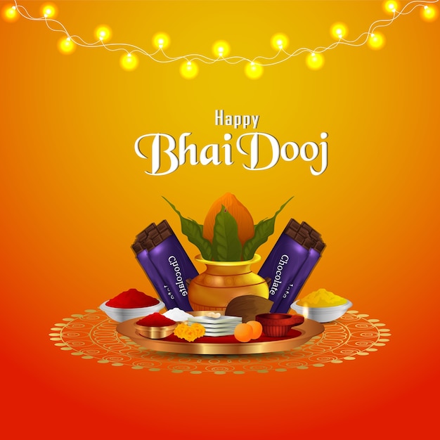 Bhai dooj feliz e criativo