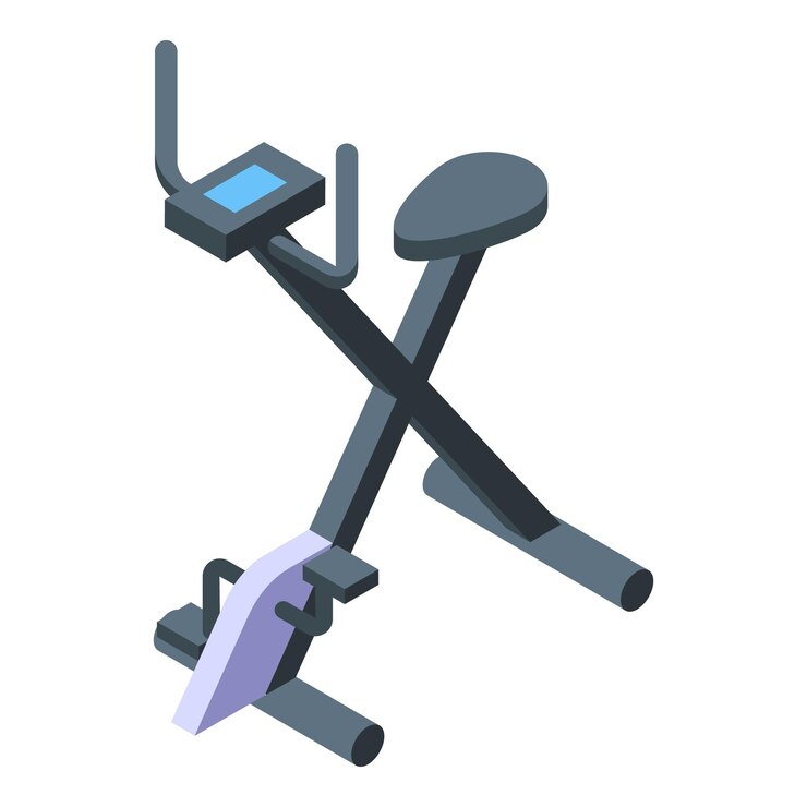 Vetor bicicleta de exercícios estacionária isométrica para exercícios cardíacos em casa