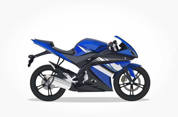 Moto esporte de corrida azul em vetor