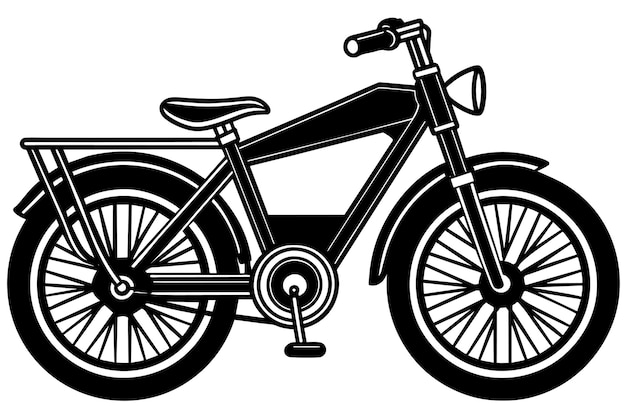 Bicicleta elétrica com ilustração vetorial