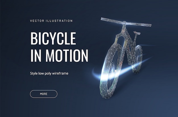 Bicicleta elétrica inovadora em estilo poligonal