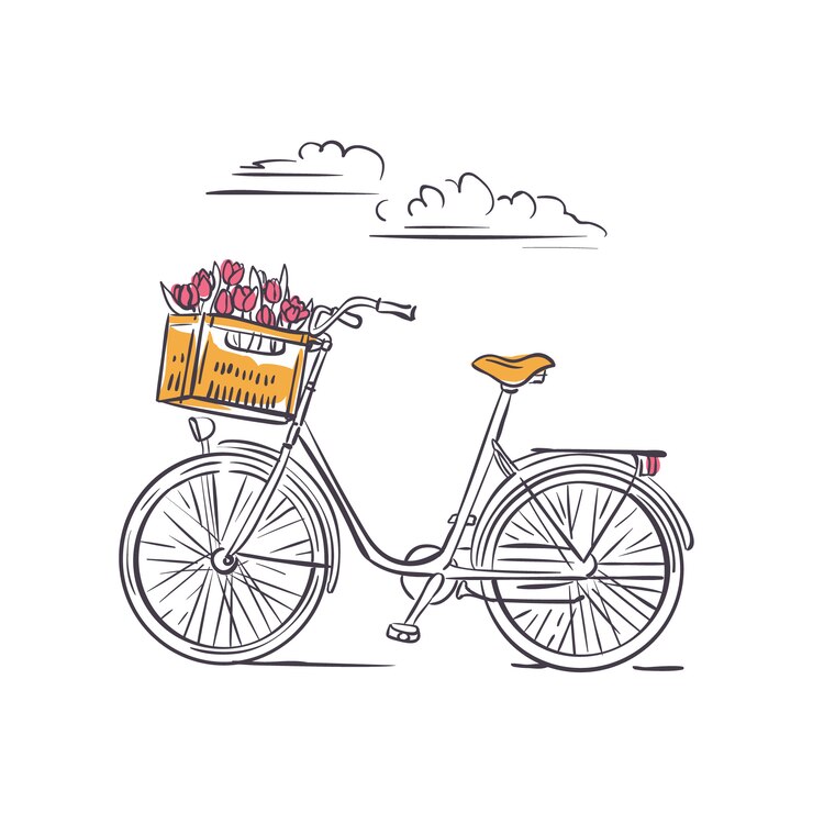 Bicicleta em Amsterdam isolado
