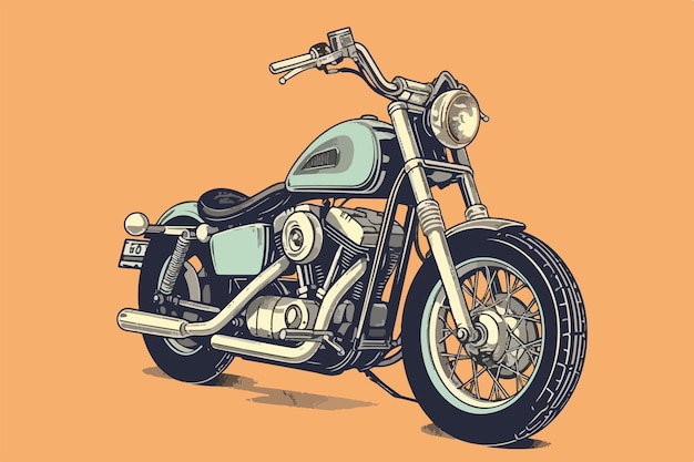 Bicicleta em chamas vector ilustração vintage