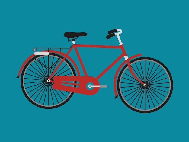 Bicicleta vermelha em vetor